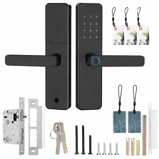 Serrure Intelligente à Empreinte Digitale 5-en-1 – Poignée Connectée WiFi Tuya