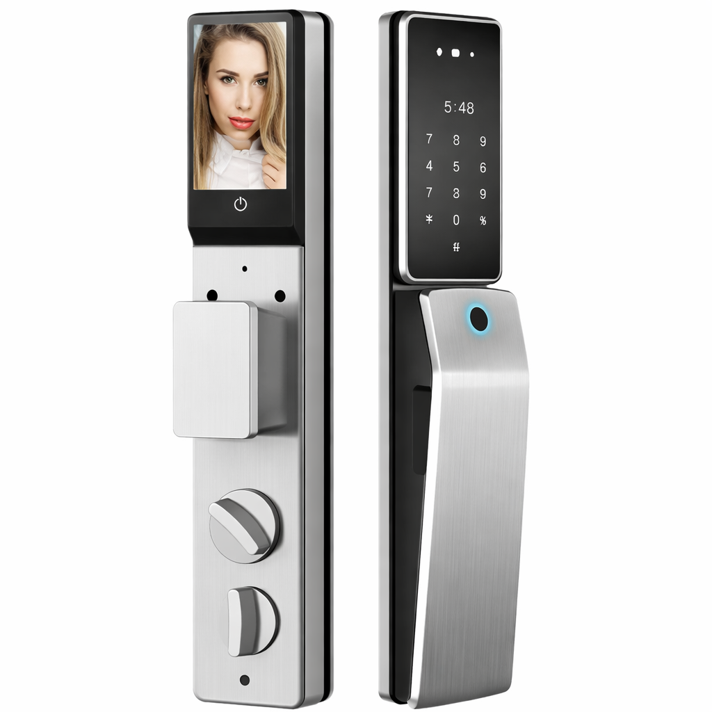 Serrure Professionnelle à Reconnaissance Faciale 3D – Contrôle via Application Tuya, Étanche et Verrouillage Automatique