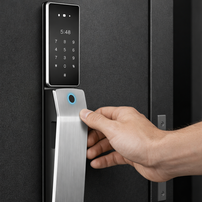 Serrure Professionnelle à Reconnaissance Faciale 3D – Contrôle via Application Tuya, Étanche et Verrouillage Automatique