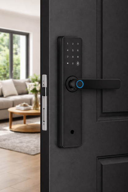Serrure Intelligente à Empreinte Digitale 5-en-1 – Poignée Connectée WiFi Tuya