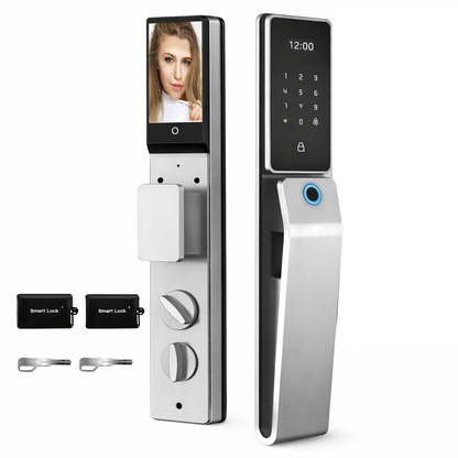 Serrure Professionnelle à Reconnaissance Faciale 3D – Contrôle via Application Tuya, Étanche et Verrouillage Automatique