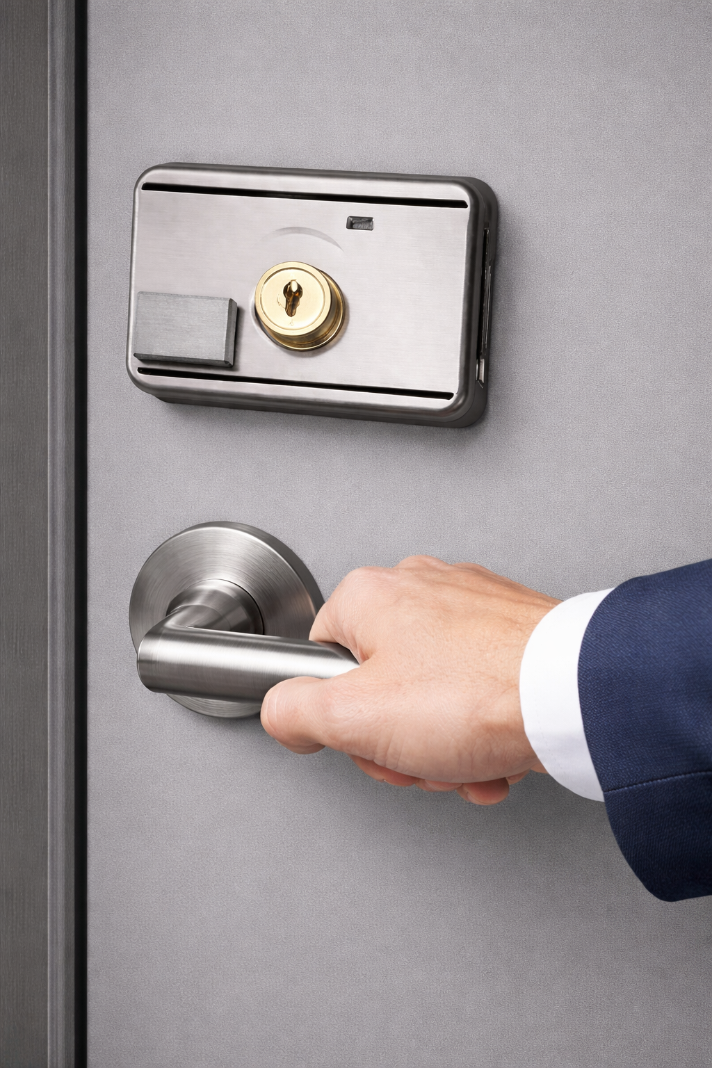 Serrure à carte coulissante sans câblage – jusqu’à 1000 utilisateurs, avec combinaison, compatible portes bois, métal et fer (7–70 mm)