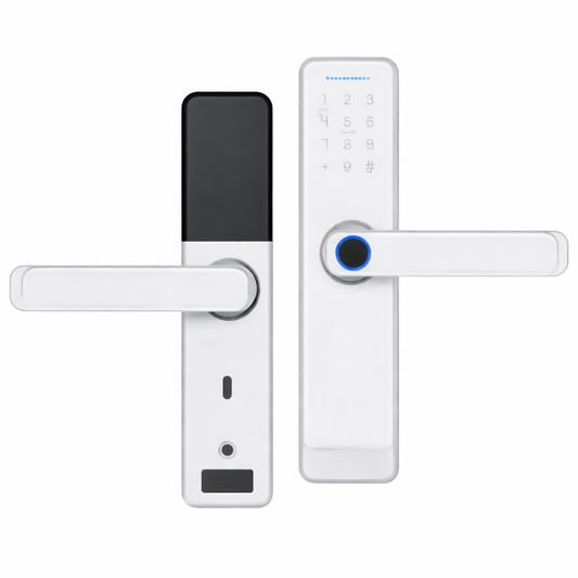 Serrure Connectée Intelligente Sans Clé Wi-Fi – Empreinte Digitale & Code, Contrôle via Application Tuya, Étanche IP65, Finition Argent, Idéale Maison & Hôtel