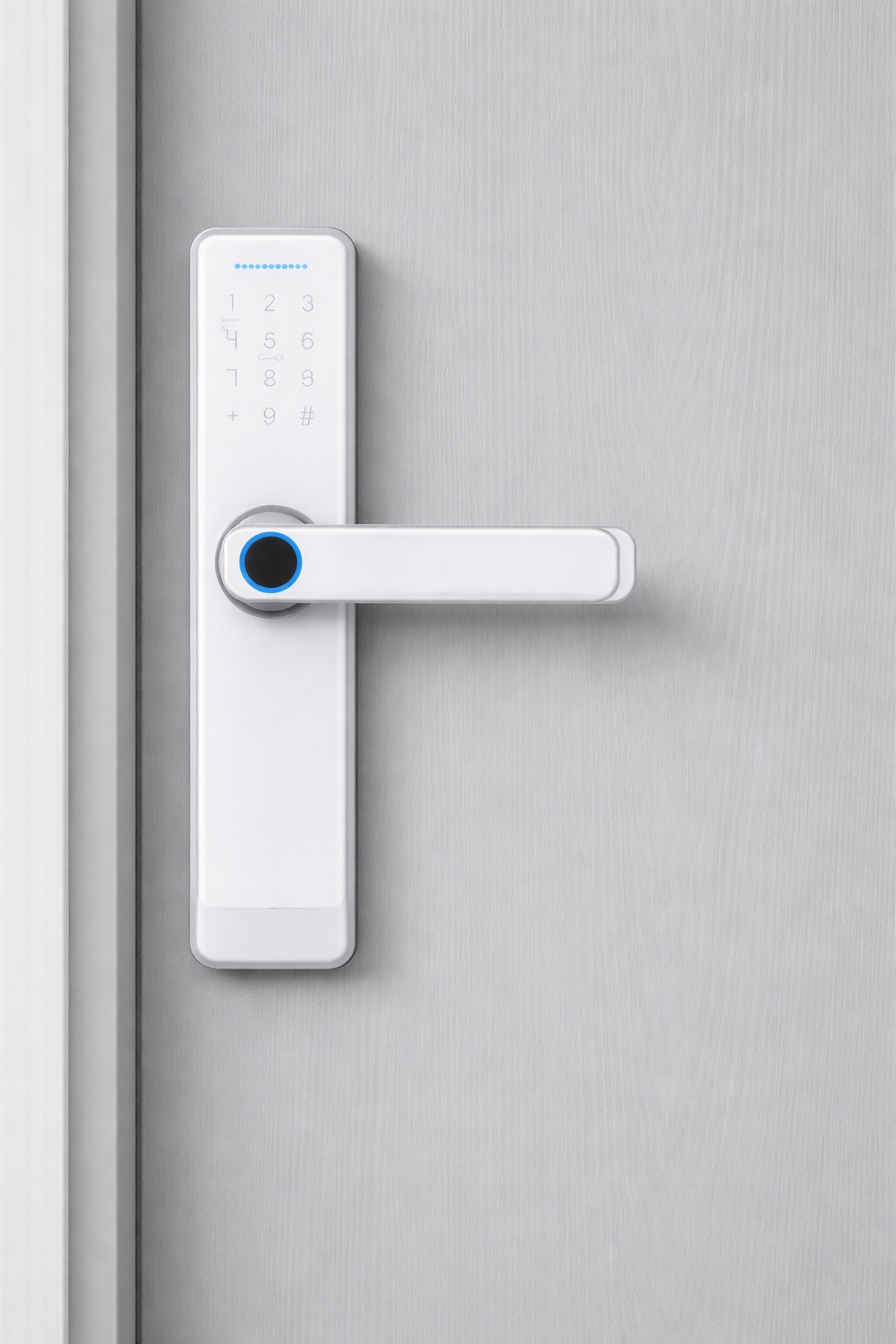 Serrure Connectée Intelligente Sans Clé Wi-Fi – Empreinte Digitale & Code, Contrôle via Application Tuya, Étanche IP65, Finition Argent, Idéale Maison & Hôtel
